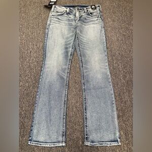NWT Silver Jeans (32x33) Brand New Suki Curvy Fit Mid Rise Baby Boot Jeans